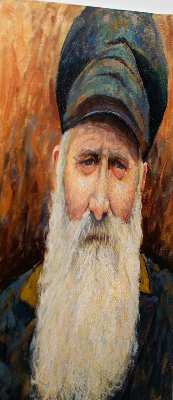 The Old Bearded Sailor, Impressionist Portrait oil painting