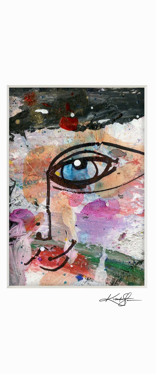 Little Funky Face 25 - Abstract Painting by Kathy Morton Stanion by Kathy Morton Stanion