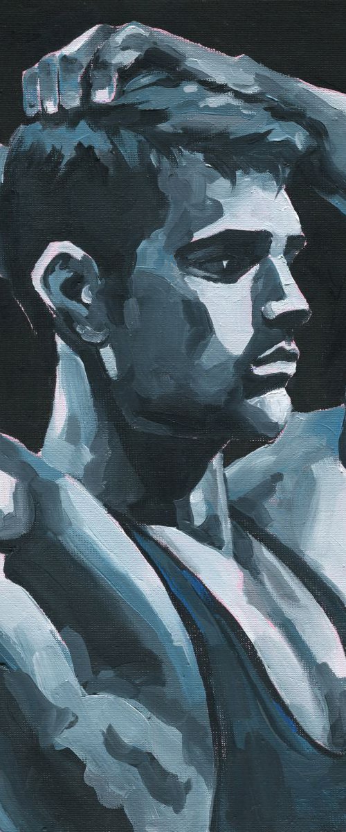 Steel & Flesh - Male portrait by Goodvin Nerko