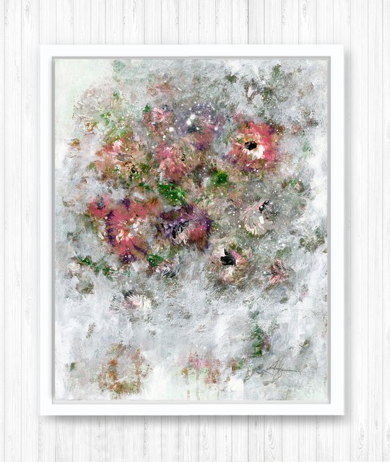 Cottage Chic Blooms 2 - Floral Painting by Kathy Morton Stanion