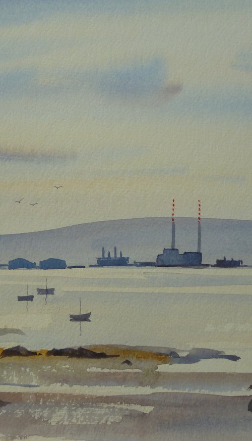 Looking towards the Poolbeg by Maire Flanagan