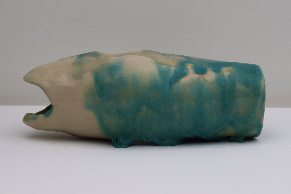 Abstract Clay Sculpture By Koen Lybaert, 12 X 7", Ceramics 004, Original Artwork