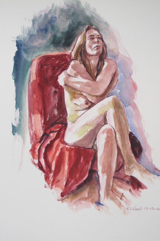 Seated female nude