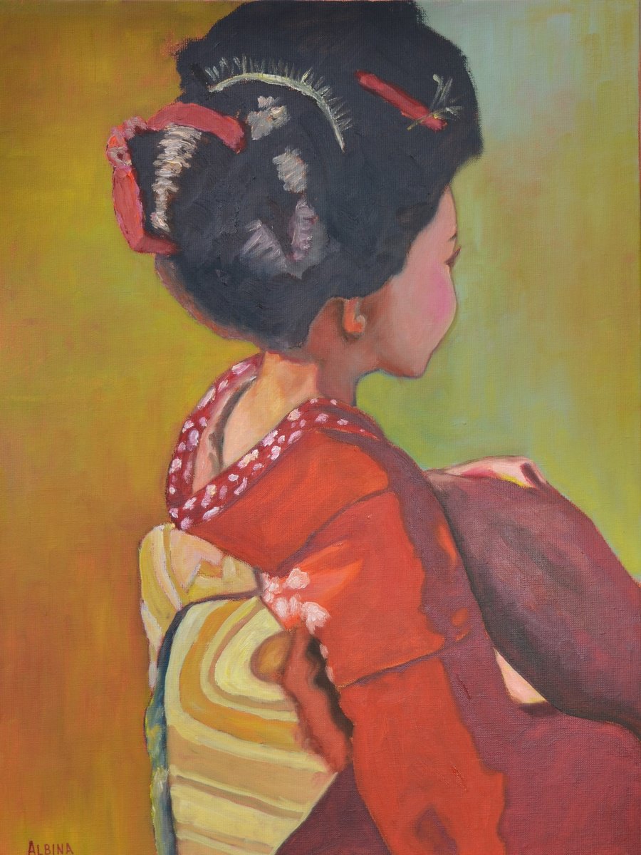 Petite geisha - Small geisha by Albina Urbanek