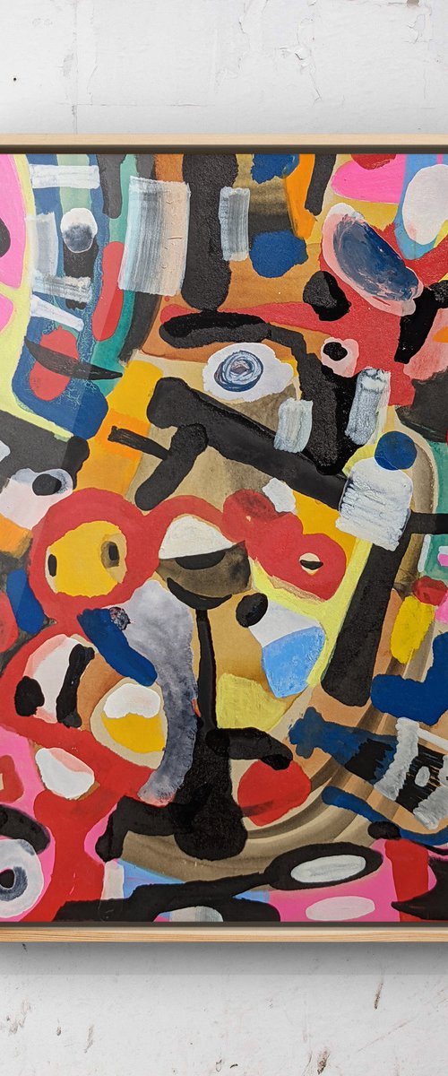 Untitled Abstract painting on paper by Ulugbek Doschanov