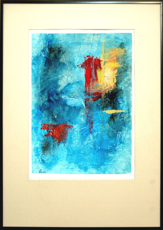 Abstract Variations # 43. Matted and framed.