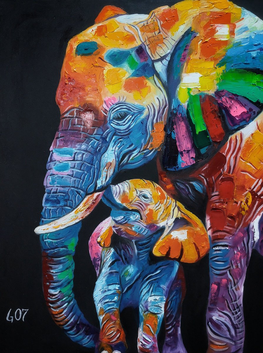 Bond Of Giants By Gregory George Kalinga, 35 X 47, Artwork For Sale On Artfinder