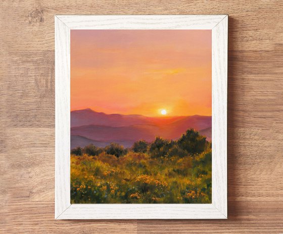 California golden hour landscape