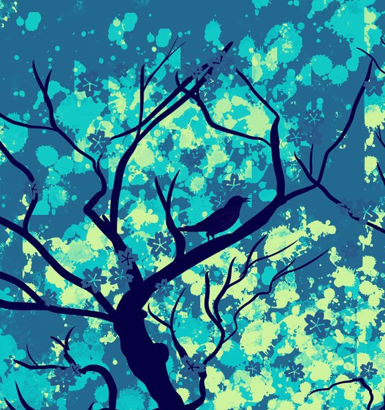 Blossom Tree Bird bird art prints uk