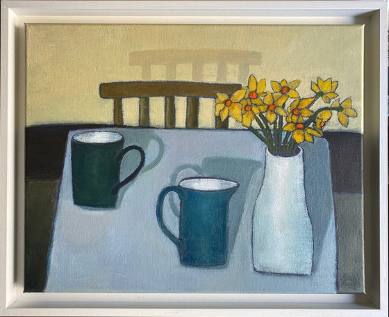 Still Life With Carafe and Daffodils