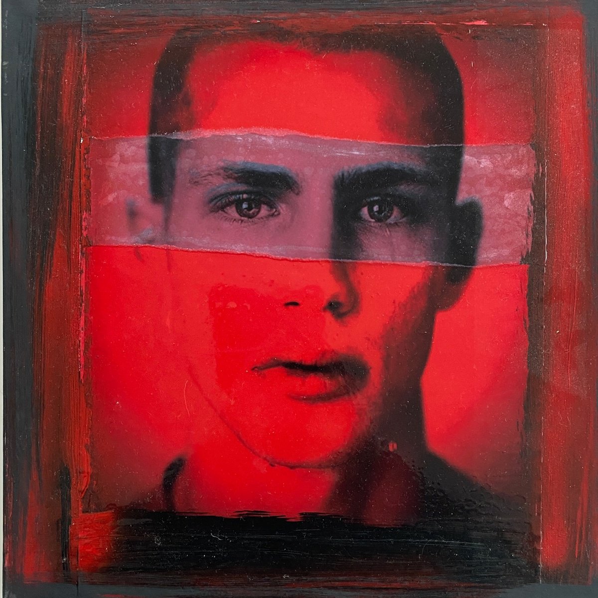 Portrait Painting By Jerome Cholet, 16 X 16, Augusta Red Zorro, Original Artwork