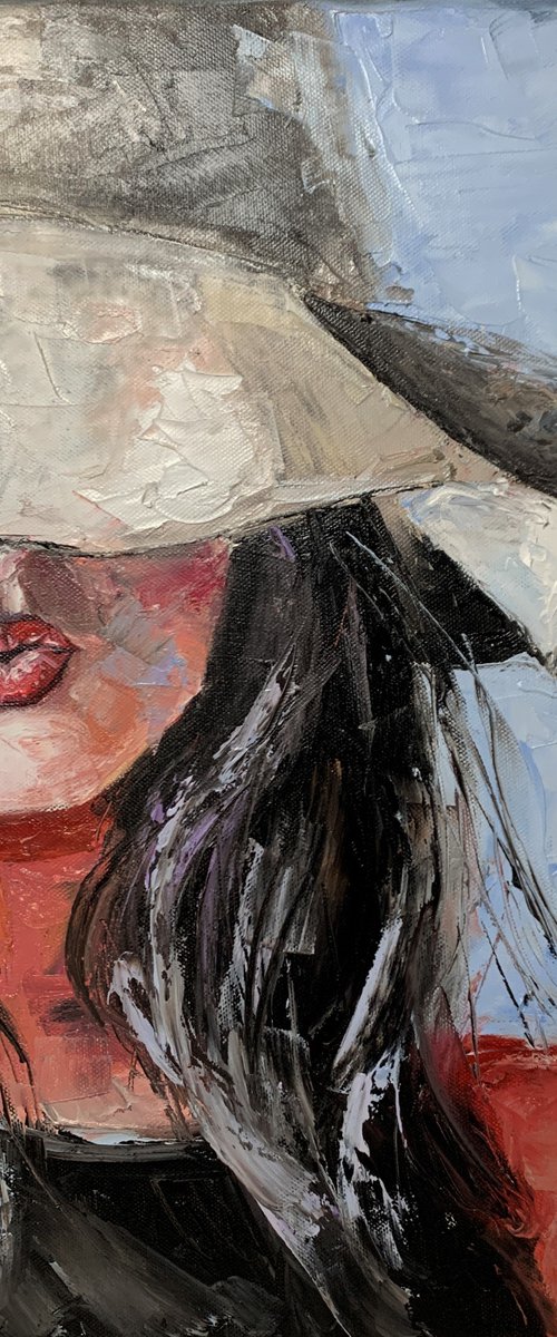 White hat. Woman Lips. by Vita Schagen