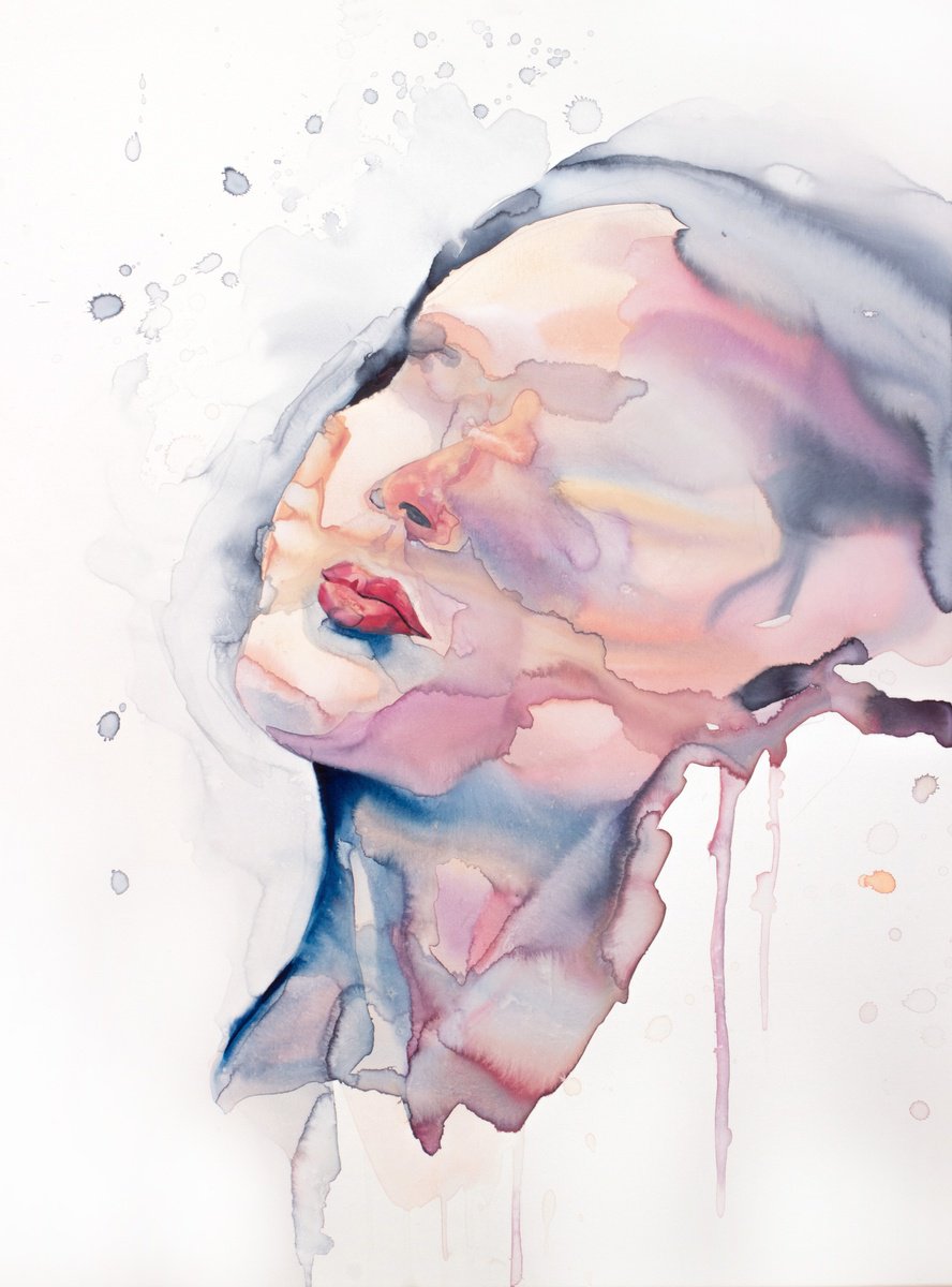 Expressive Watercolour , Subconscious No. 4 By Elizabeth Becker, 30 X 40, Artwork For Sale On Artfinder