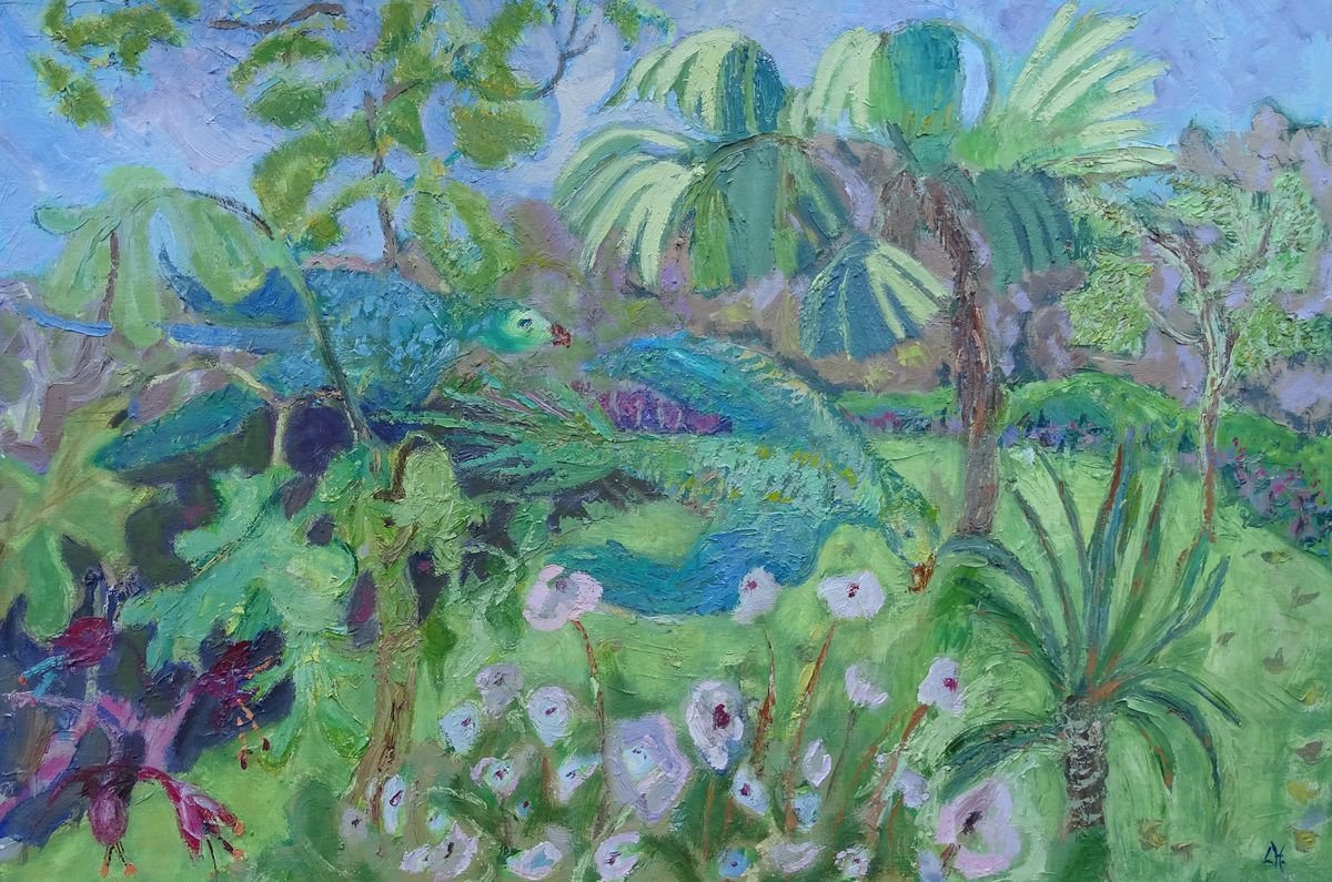 Parakeets in Battersea Park by Lynda  Hopkins