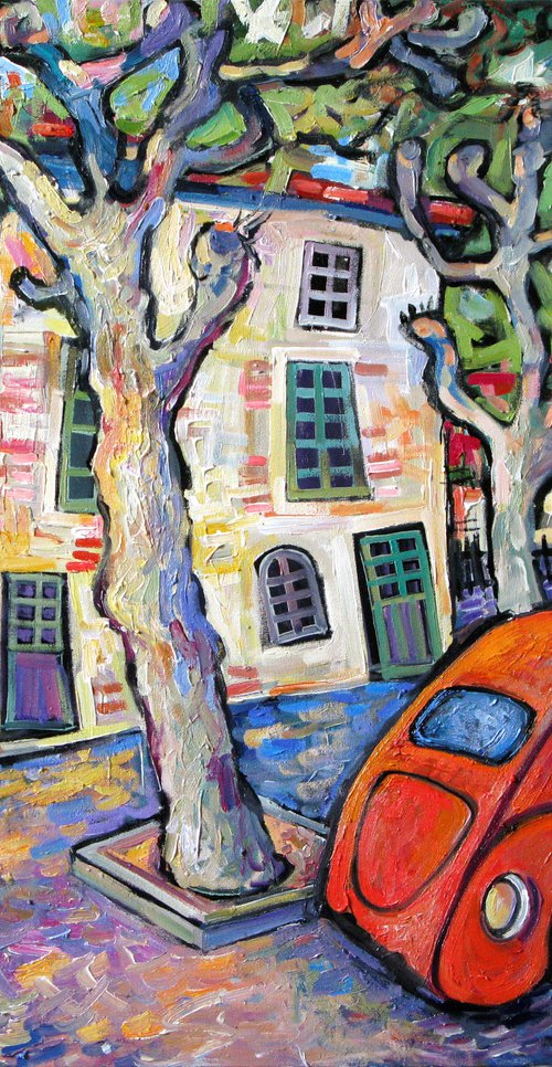 Trees in Saint-Jean-de-Luz. by Nikifor Swiristuhin
