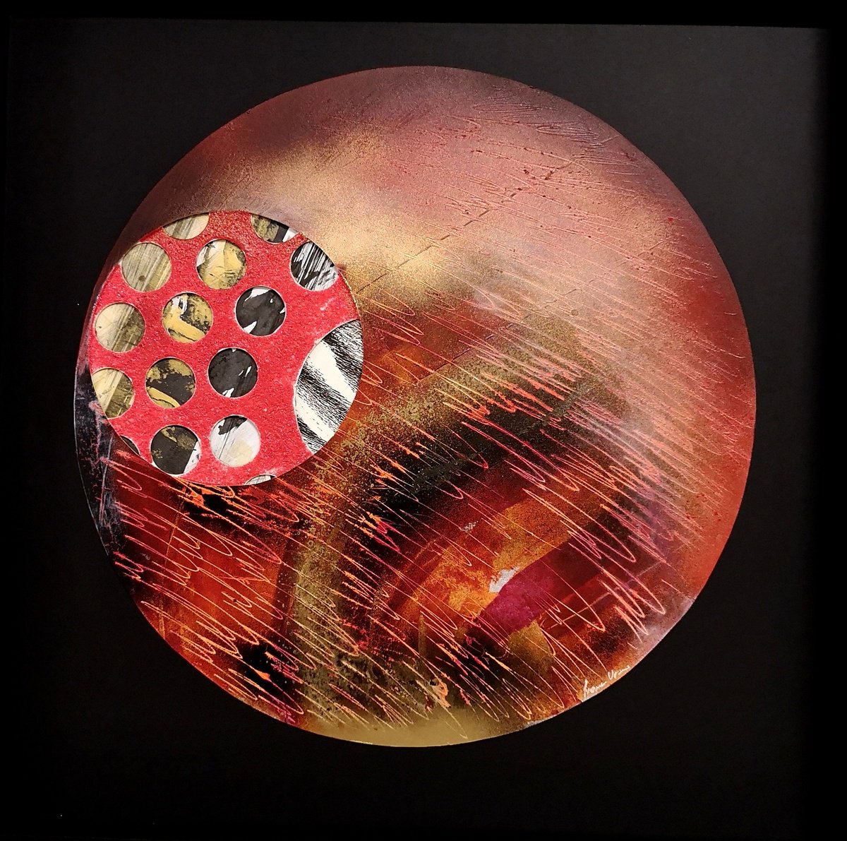 Abstract Painting By Ivana Urso, 21 X 21, Space Universe Viii, Original Artwork