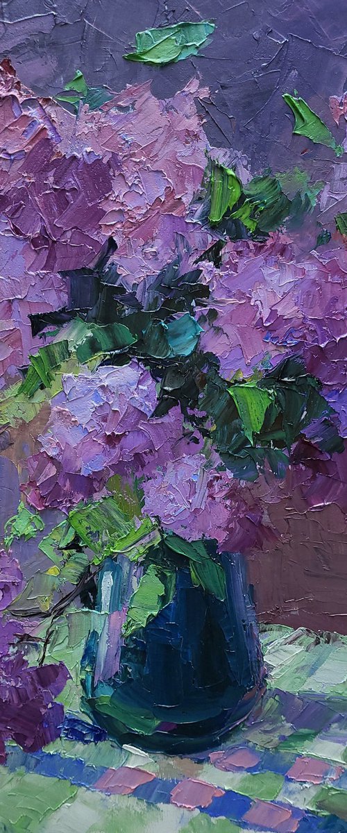 Lilac on the table by Boris Serdyuk