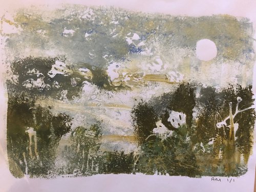 Landscape Monoprint 2 by Annie Meier