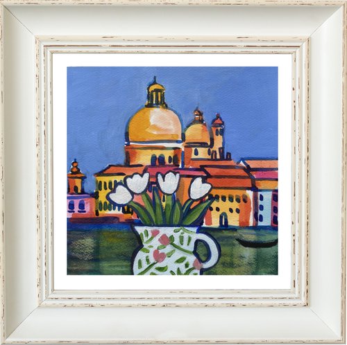 White Tulips in Venice II by Jan Rippingham