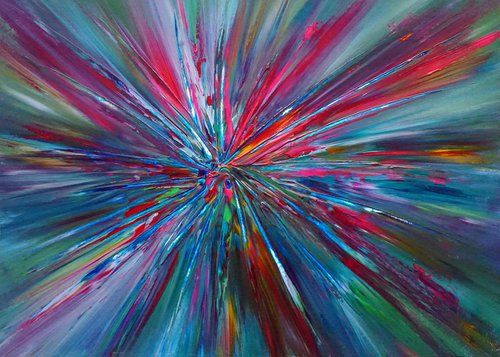 Multi Colour Flower Magenta Explosion by Richard Vloemans