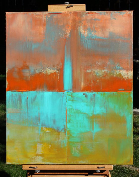 Abstract Turquoise Orange Concept