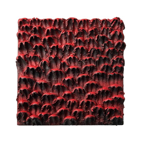 Red Textured Painting