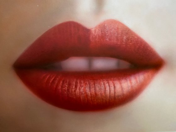 Realistic plump sensual lips
