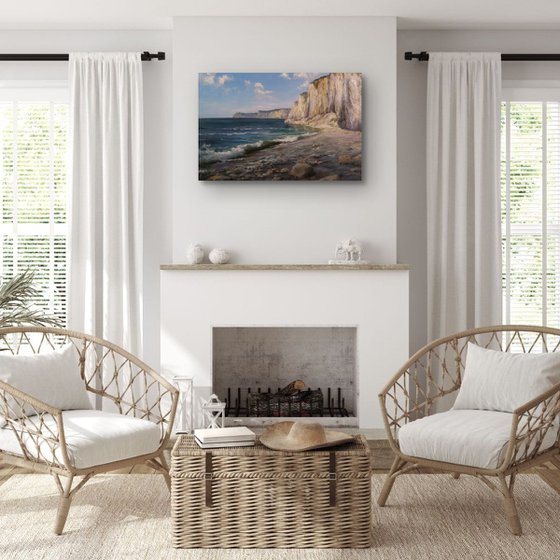 "Light over the rocks"