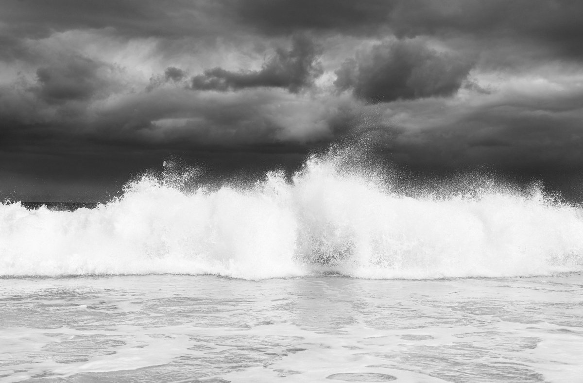 Photorealistic Landscape Photograph By Andrew Lever, 60 X 40, Storm Wave, Original Artwork