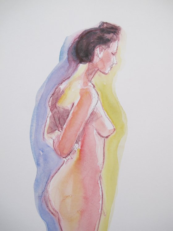 Standing female nude