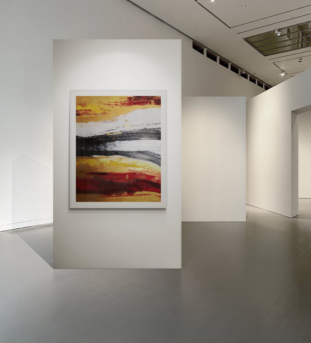 Abstract Painting By Ivana Urso, 33 X 41, Gesture Sign, Original Artwork