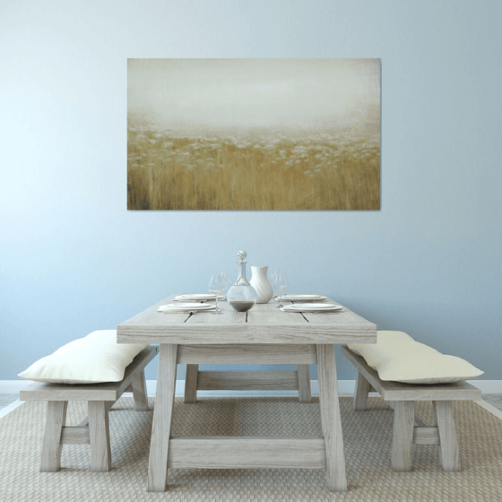 Golden Field 210710, minimalist abstract earth tones