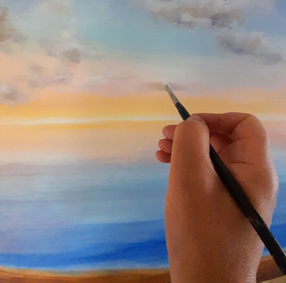 Light over the ocean