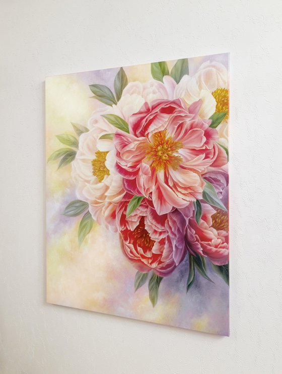 "Peonies mood", pink flowers