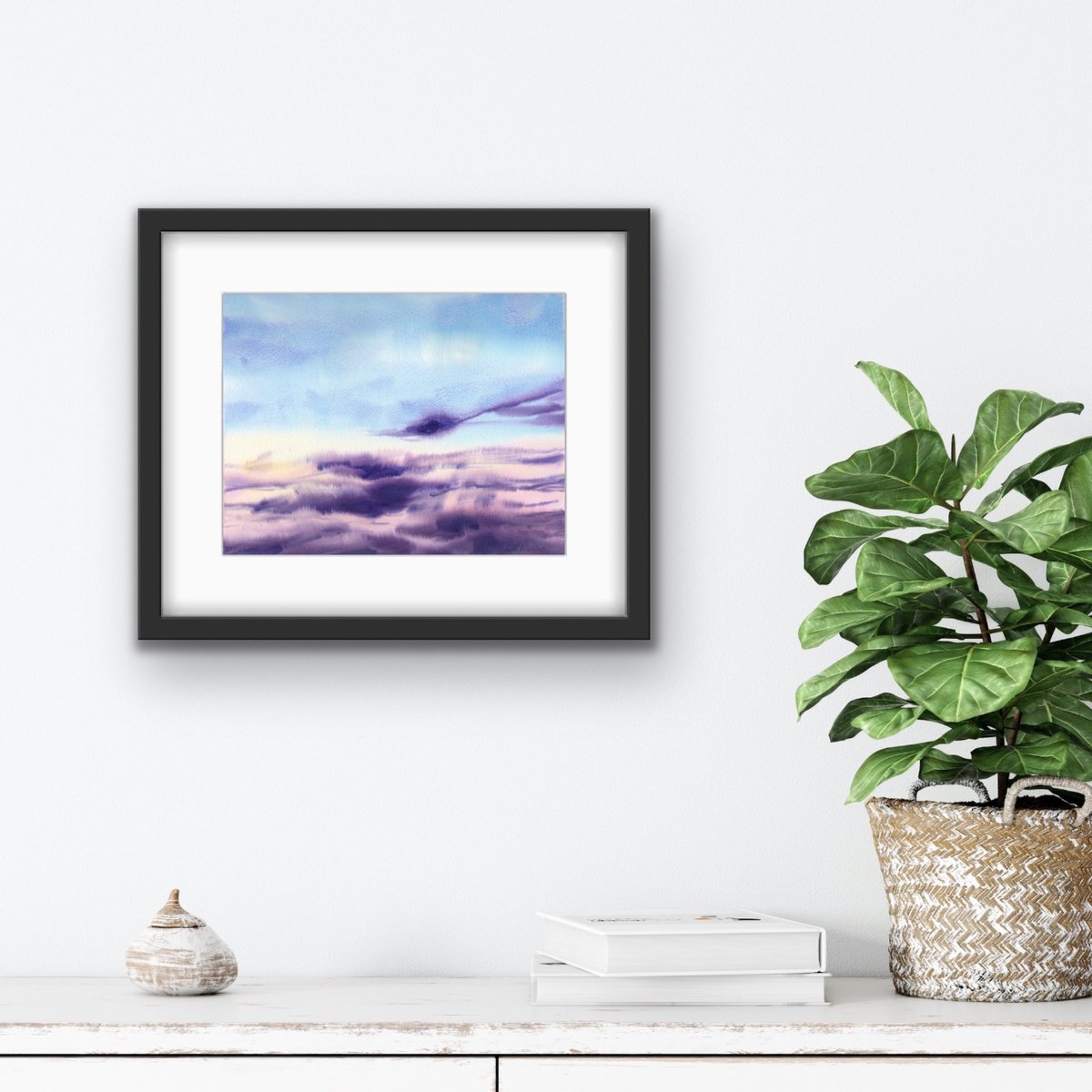 Abstract Landscape Watercolour By Alona Hryn, 11 X 9, Such A Beautiful Sunset, Original Artwork