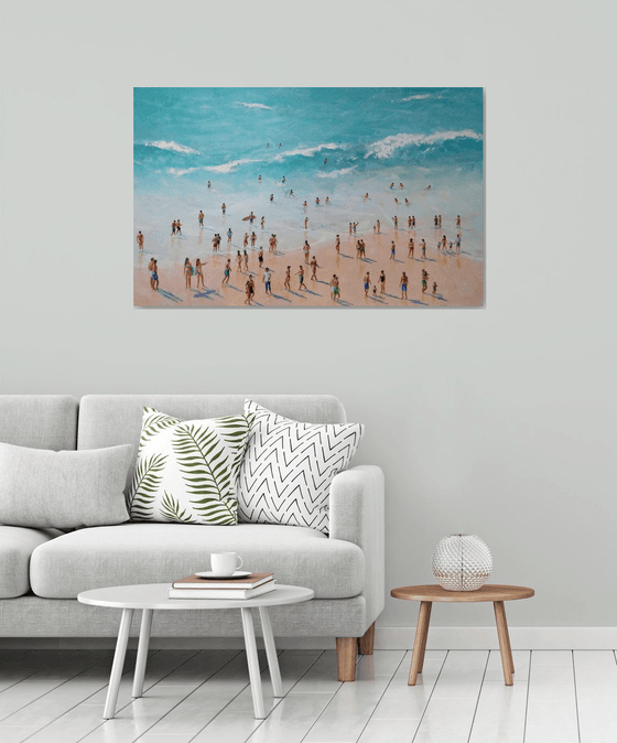 Summertime beach 48x30 in