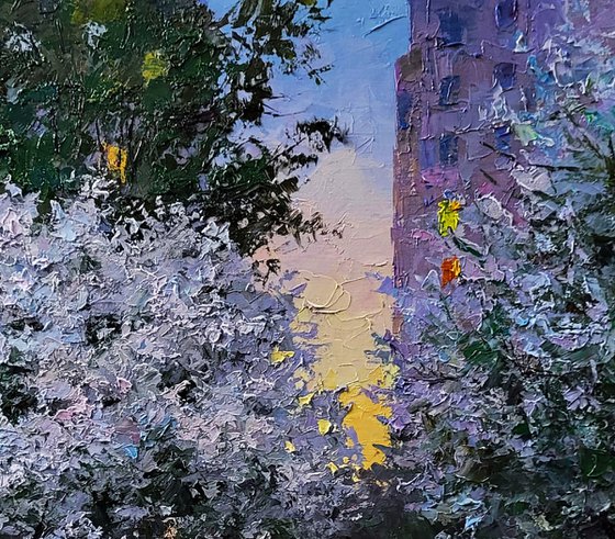 Evening Courtyard in the City