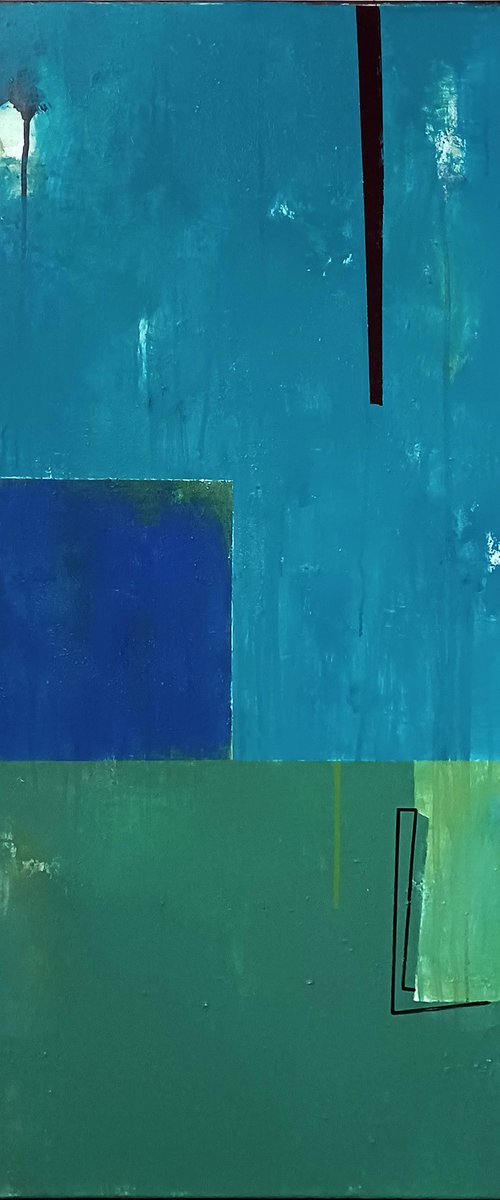 Green and blue composition by Luis  Medina