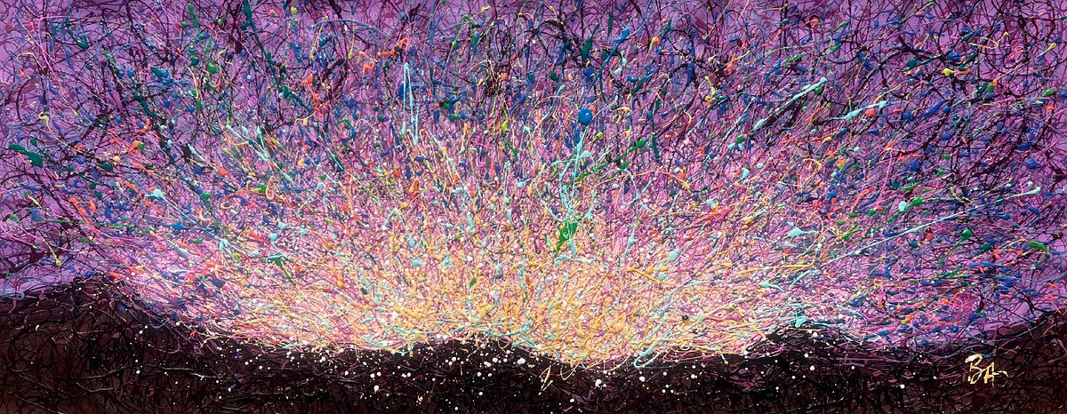  Lavender Dawn By Bogdana Antoniuk, 63 X 24, Artwork For Sale On Artfinder