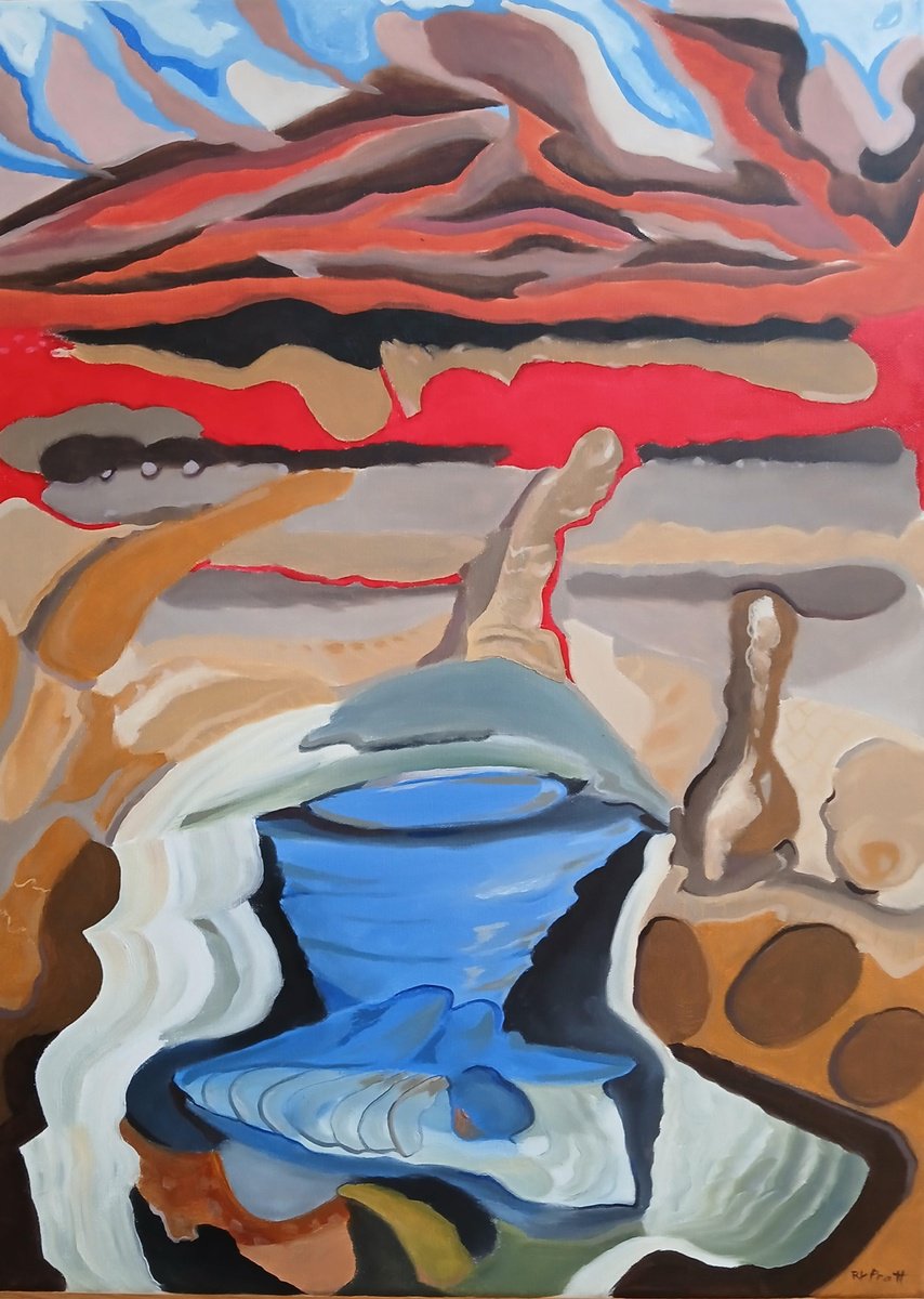 Surrealistic Oil Painting , Tapioca Grinder By Randy Pratt, 18 X 24, Artwork For Sale On Artfinder