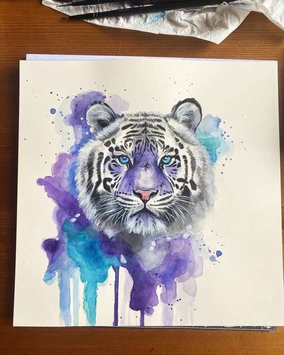 Colourful Tiger Painting