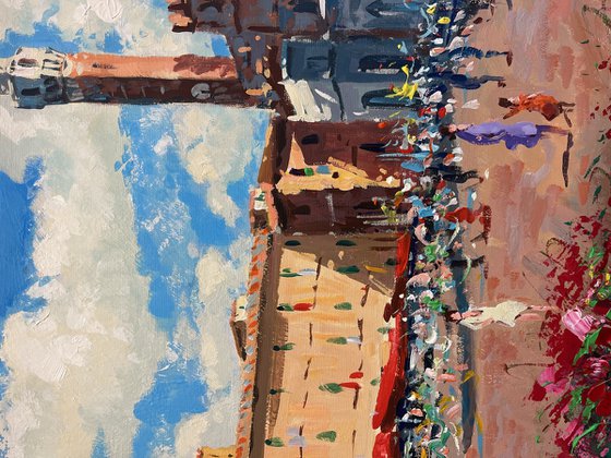 Siena Piazza del Campo Oil Painting