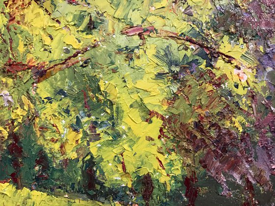 landscape oil painting of trees "Exuberance "