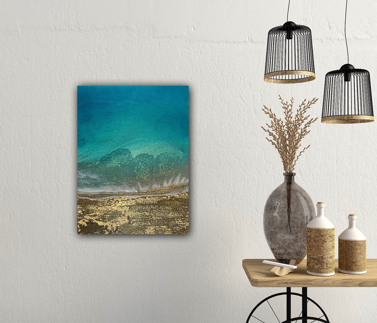 Organic Landscape Acrylic Painting By Ana Hefco, 19 X 25, I Want Something Just Like, Original Artwork