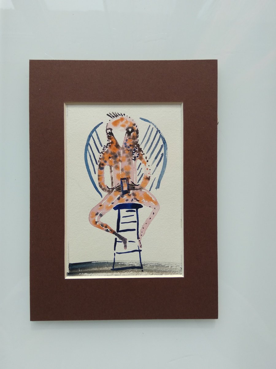 Surrealistic Animal Drawing By Marya, 5 X 7", "Summer 11", Original Artwork