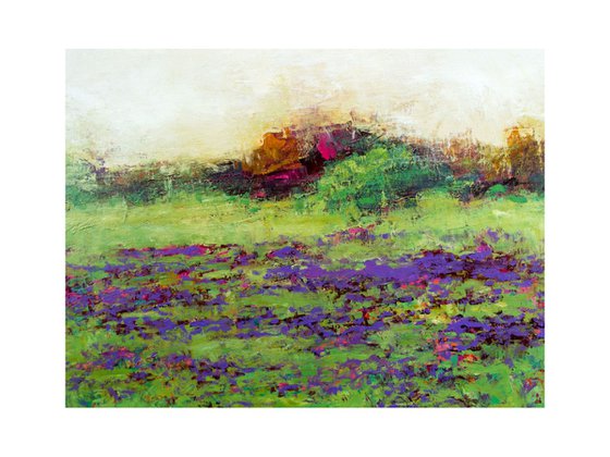 Violet Fields 46x56 inches