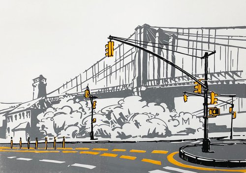 The Brooklyn Bridge by Andre Matyushin