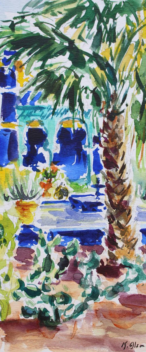 Marjorelle Blue, Marrakech by Kristen Olson Stone