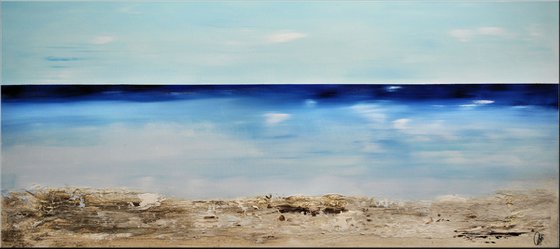 Longing  - Abstract Art - Acrylic Painting - Canvas Art - Abstract Painting - Modern Seascape -  Statement Painting