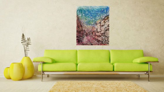 The Memory Lane (n.301) - 94 x 114 x 2,50 cm - ready to hang - acrylic painting on stretched canvas